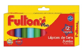 LÁPIZ DE CERA JUMBO x12 COL. FULTONS