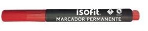 MARCADOR PERMANENTE PTA. REDONDA ROJO. ISOFIT