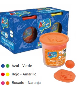 MASA PARA MODELAR 2 COL. (ROSA Y NARANJO)