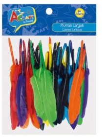 PLUMAS COLORES SURTIDOS 50 U. ART&CRAFT