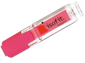 DESTACADOR TRANSPARENTE ROSADO. ISOFIT