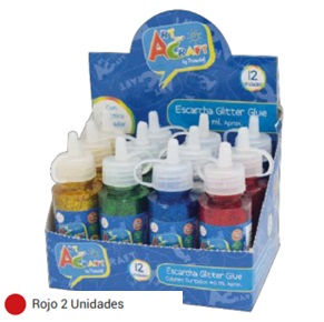 GLITTER GLUE ROJO. ART&CRAFT