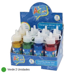 GLITTER GLUE VERDE. ART&CRAFT