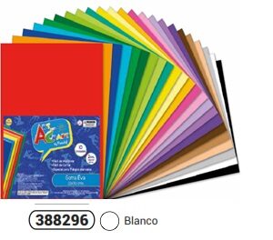 GOMA EVA COLOR BLANCO, 20X30 CM. X10 U. FULTONS