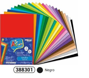GOMA EVA COLOR NEGRO, 20X30 CM. X10 U. FULTONS