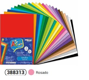 GOMA EVA ROSADO, 20X30 CM. X10 U. FULTONS