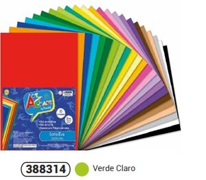 GOMA EVA VERDE CLARO, 20X30 CM. X10 U. FULTONS
