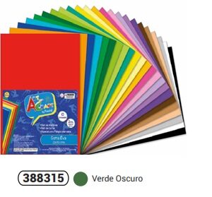 GOMA EVA VERDE OSCURO, 20X30 CM. X10 U. FULTONS