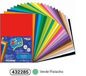 GOMA EVA VERDE PISTACHO, 20X30 CM. X10 U. FULTONS