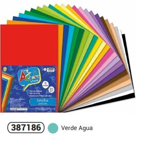 GOMA EVA VERDE AGUA, 20X30 CM. X10 U. FULTONS