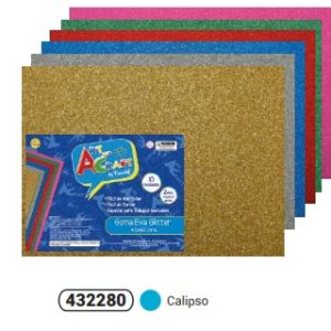 GOMA EVA GLITTER CALIPSO,  40X60 CM. FULTONS