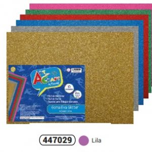 GOMA EVA GLITTER LILA,  40X60 CM. FULTONS