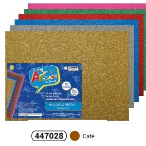 GOMA EVA GLITTER CAFÉ, 40X60 CM, FULTONS
