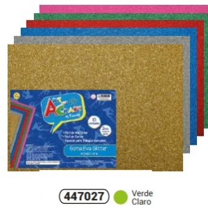 GOMA EVA GLITTER VERDE, 40X60 CM. FULTONS