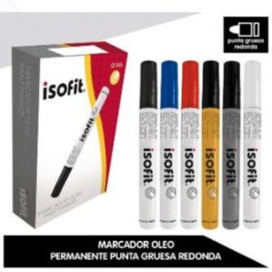 MARCADOR OLEO PTA. REDONDA NEGRO. ISOFIT