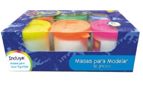 MASA PARA MODELAR 6 COL.