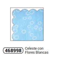 PAPEL ARROZ COLOR CELESTE CON DISEÑO