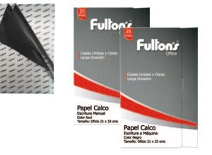 PAPEL CALCO NEGRO x25 HJS. FULTONS