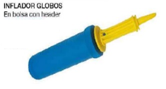 Inflador globos, en bolsa con header