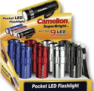 LINTERNA DE BOLSILLO .CAME 9LED 3AAA