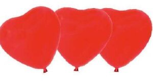 GLOBOS ROJOS DE CORAZONES x25 U.