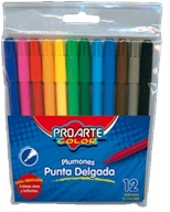PLUMONES PUNTA DELGADA X12 COL. PROARTE