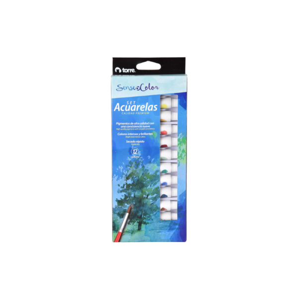 SET ACUARELAS x12 COL. TORRE
