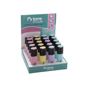 DESTACADOR COLORES PASTEL. TORRE